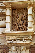 Khajuraho - the beautiful carvings of the Lakshmana temple 